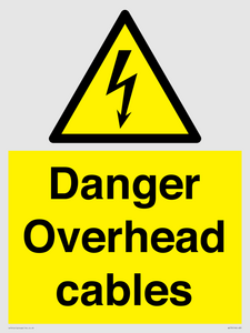 danger overhead cables